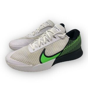Nike Court Air Zoom Vapor Pro 2 HC White Green Tennis DR6191-105 Men's Size 13